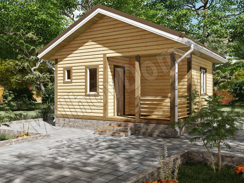 Дом 6*7 из бруса одноэтажный на столбчатом фундаменте проекты дома