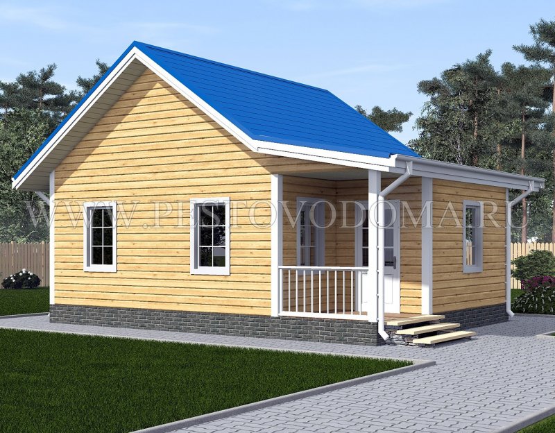 Дачный каркасный домик 6х6 планировка