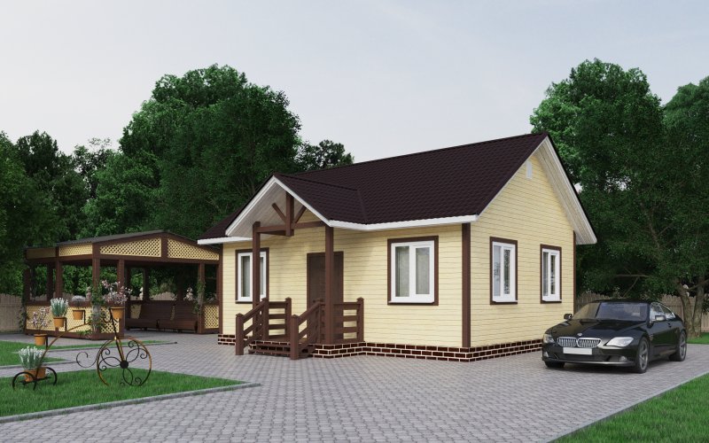 Каркасный дом 6х9 одноэтажный