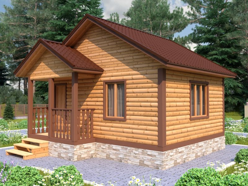 Проект каркасного дома 6х8 одноэтажный