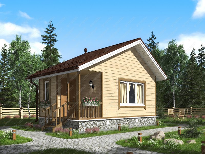 Дачный дом 6х6 планировка из бруса