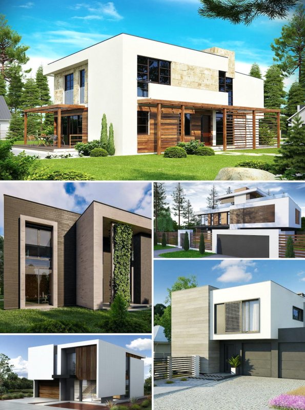 Компактный дом с плоской крышей