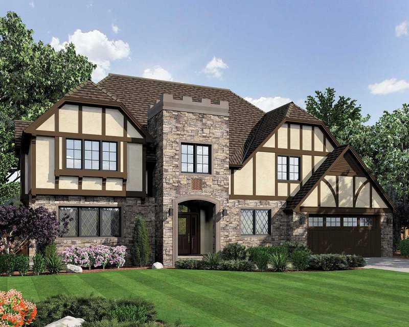 England Tudor Style House планировка