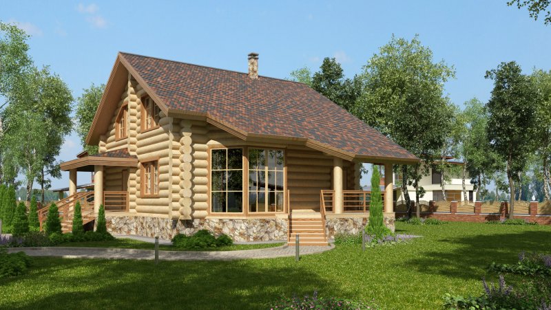 Дом из сруба романтика проект