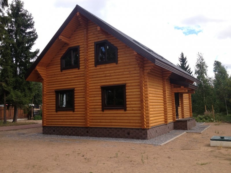 Баня из ОЦБ С мансардой
