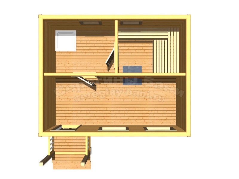 Планировка бани 3х5