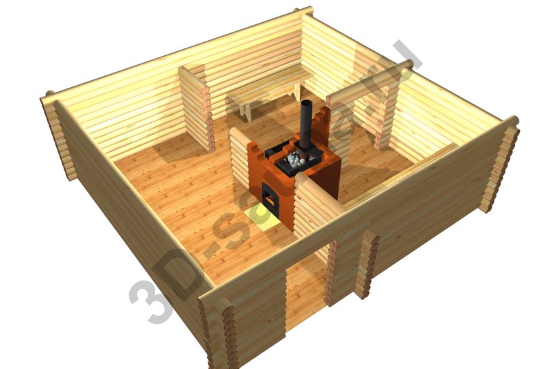 Интерьер бани 5х4