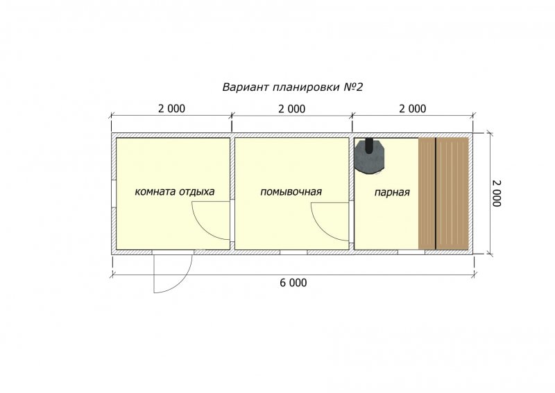 Баня 5 на 4 планировка парная и моечная