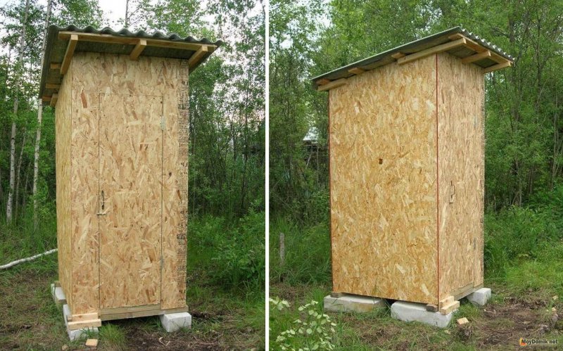 Туалет на даче с прозрачной крышей