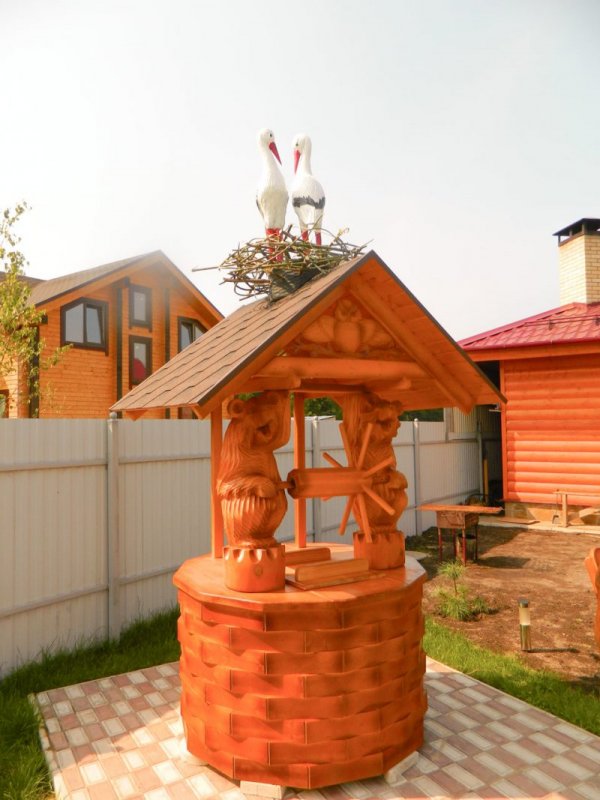 Красивые домики для колодцев