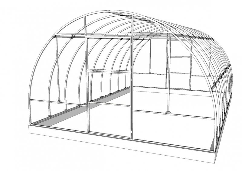 Каркас теплицы эконом (4*3, 20*20, 1м)