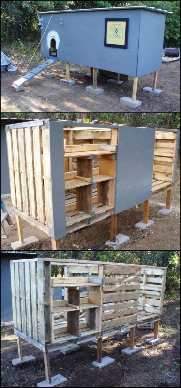 Курятник из паллетов