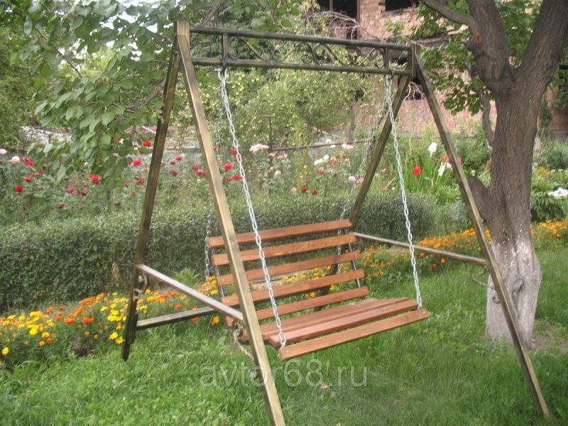 Качели сварные для дачи