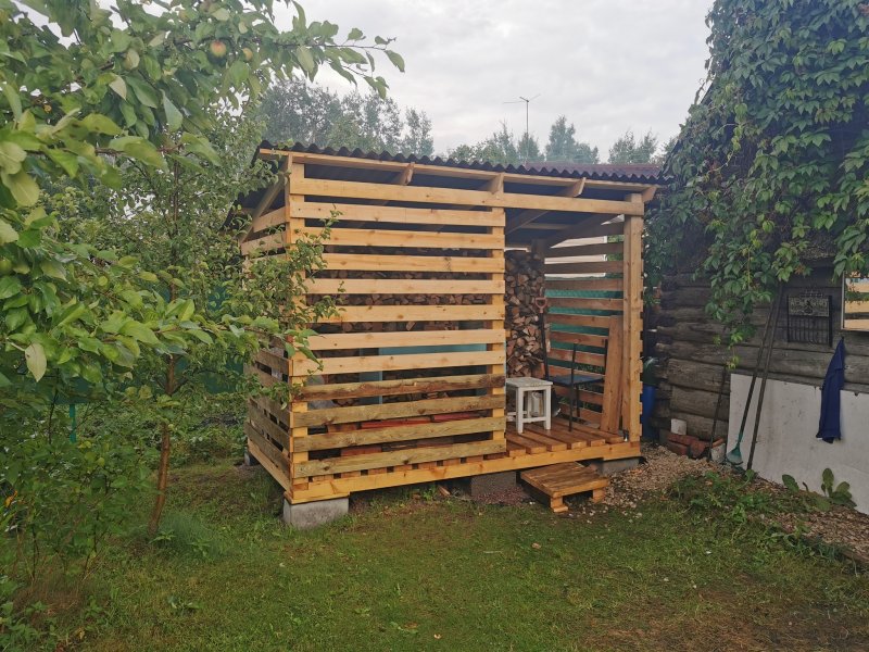 Дровник круглый