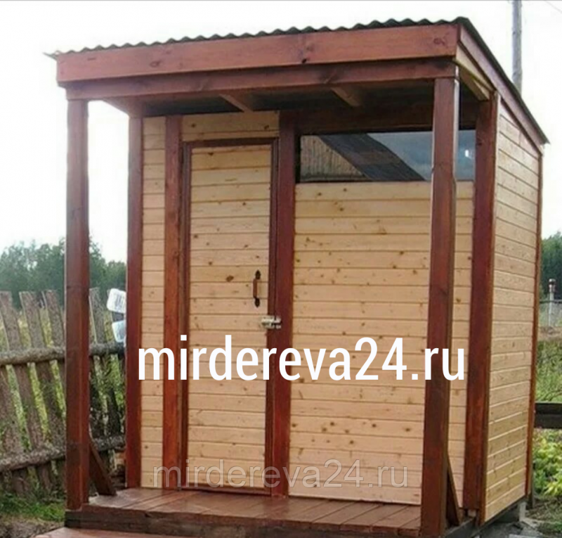 Душевая из дерева для дачи