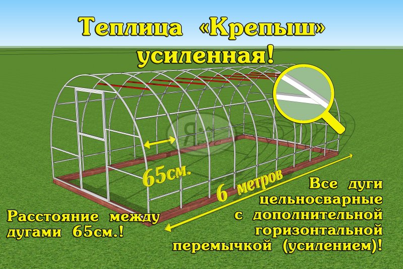 Теплица Крепыш Размеры