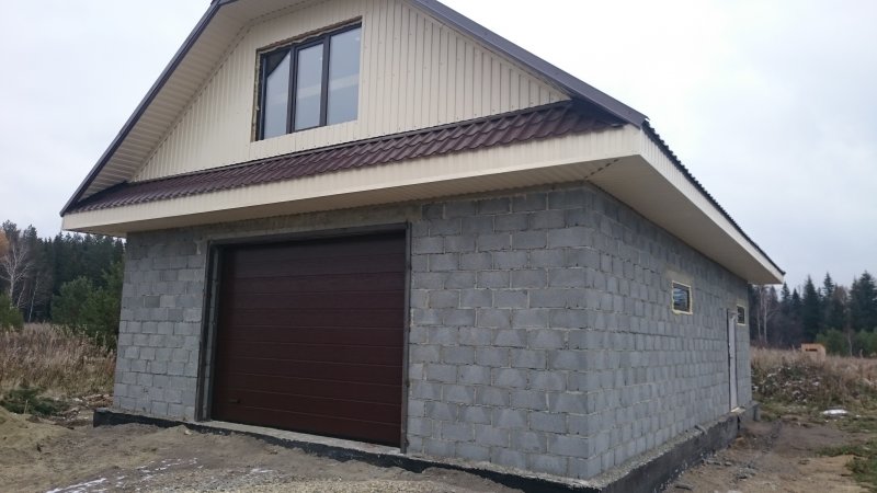 Гараж 6x3 из пеноблоков