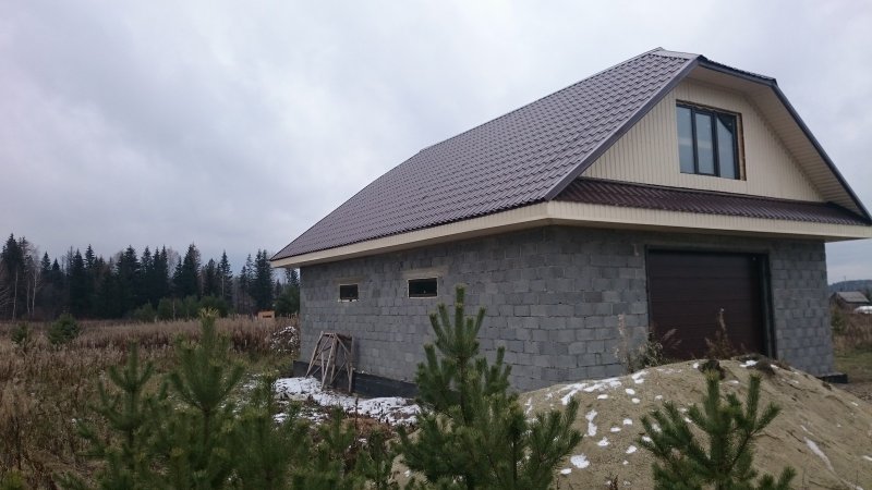 Гараж из шлакоблока проекты