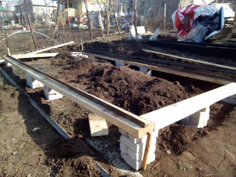 Столбчатый фундамент для теплицы