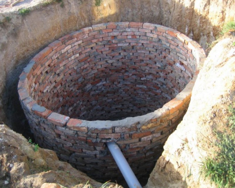 Выгребная яма из кирпича