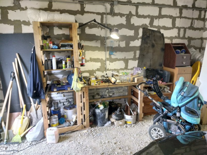 Ремонт гаража самостроя