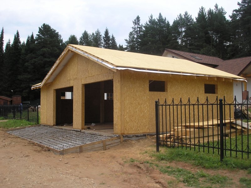 Гараж из СИП панелей