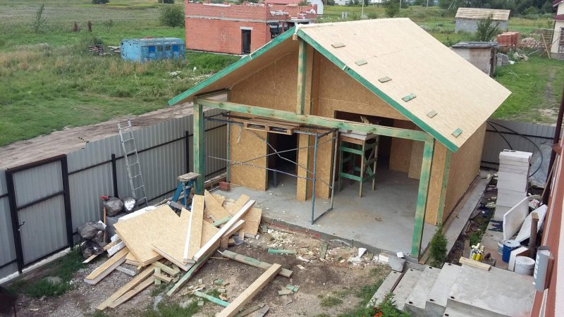 Постройка гаража из СИП панелей