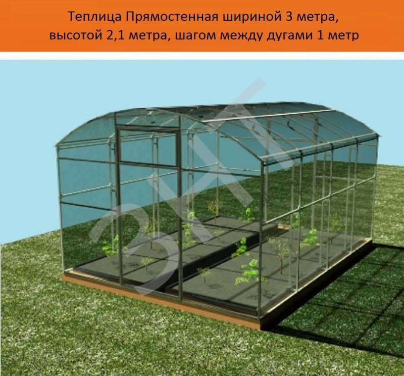 Теплица 3х4 поликарбонат квадратная