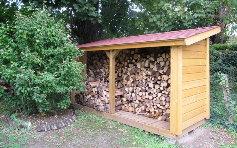 Дровник из бруса