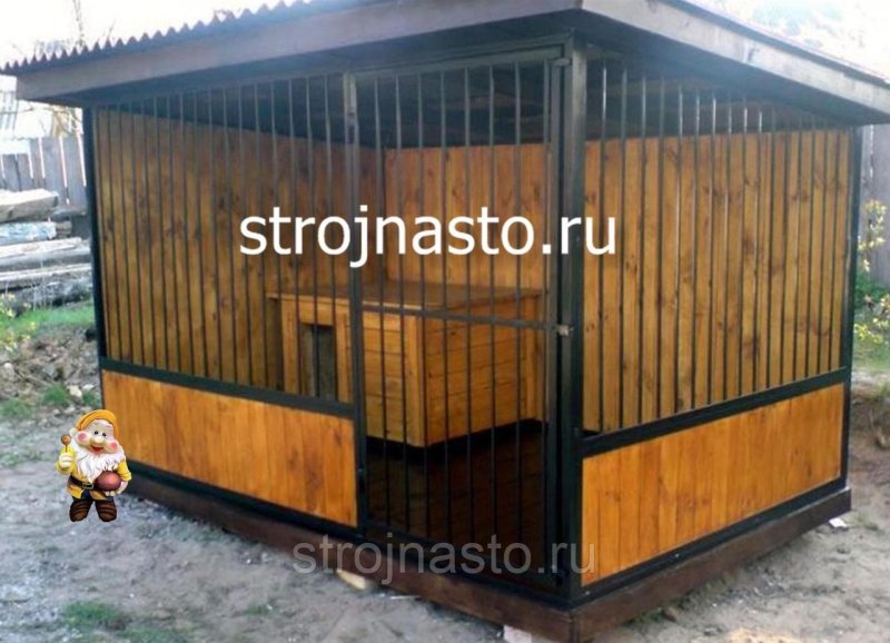 Вольер с будкой для алабая