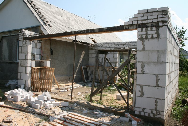 Гараж из газобетона