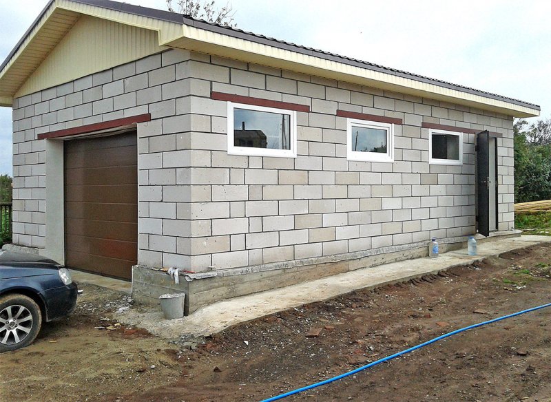 Гараж из газосиликатных блоков