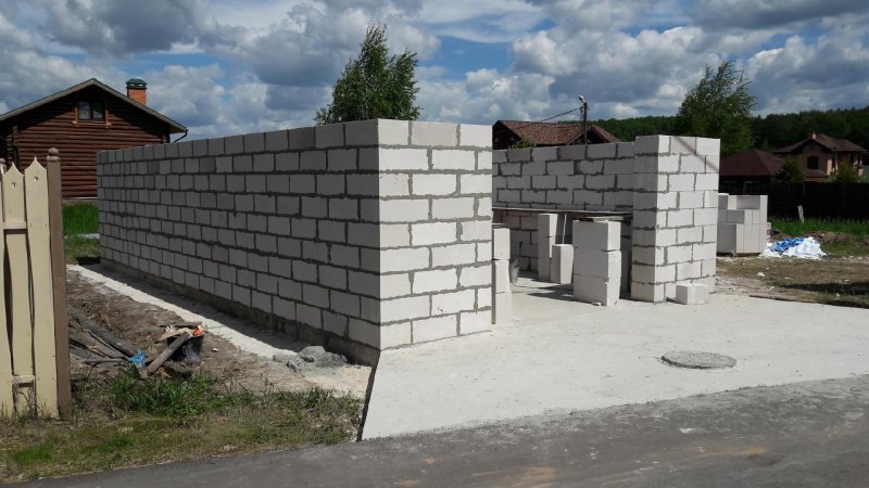 Гараж из газобетона