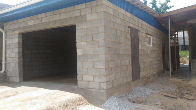 Гараж из шлакоблока