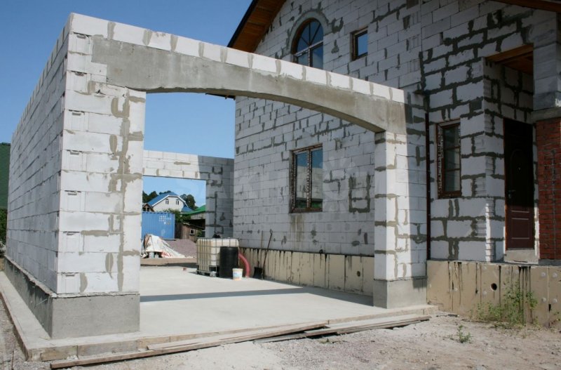Гараж из газоблока