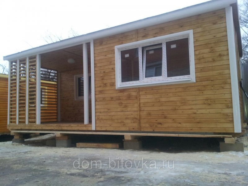 Обшивка бытовки снаружи вагонкой