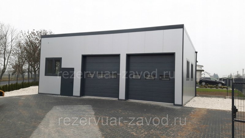 Проект автосервиса из сэндвич панелей
