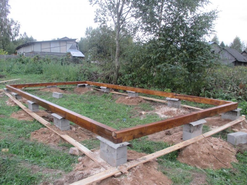 Каркас сарая из горбыля