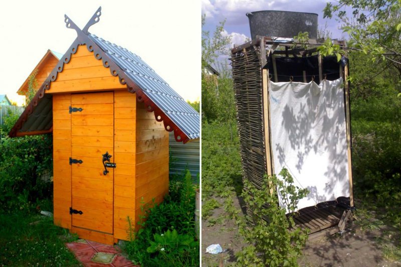 Летний душ в деревне