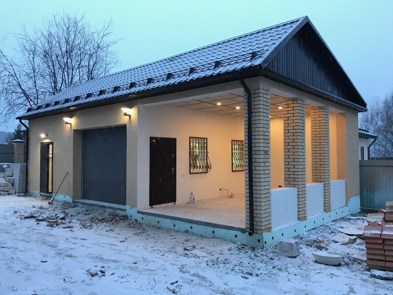 Гараж с пеноблока