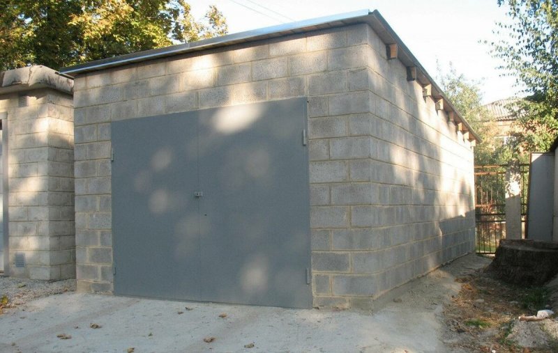 Гараж из шлакоблока