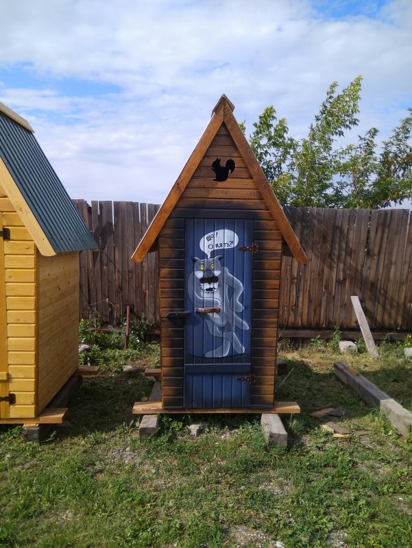 Чертеж дачный туалет Теремок