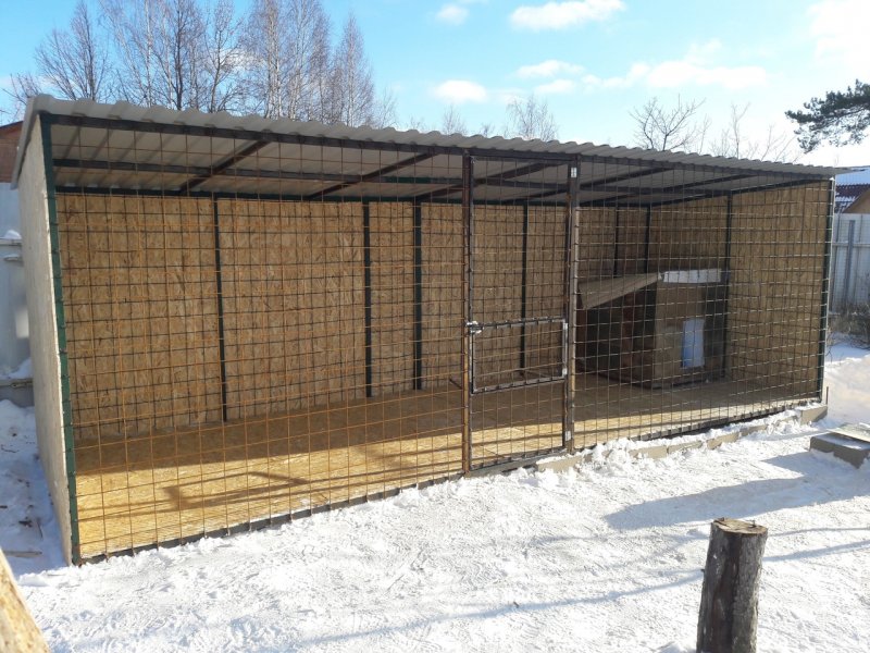 Вольер для 2 собак кавказской овчарки