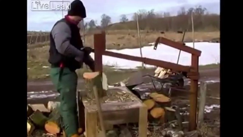 Маятниковый колун дров