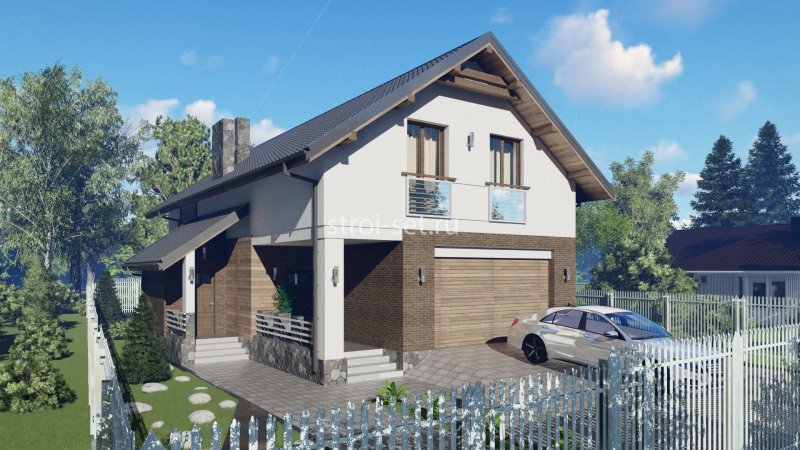 Проекты домов с гаражом под одной крышей