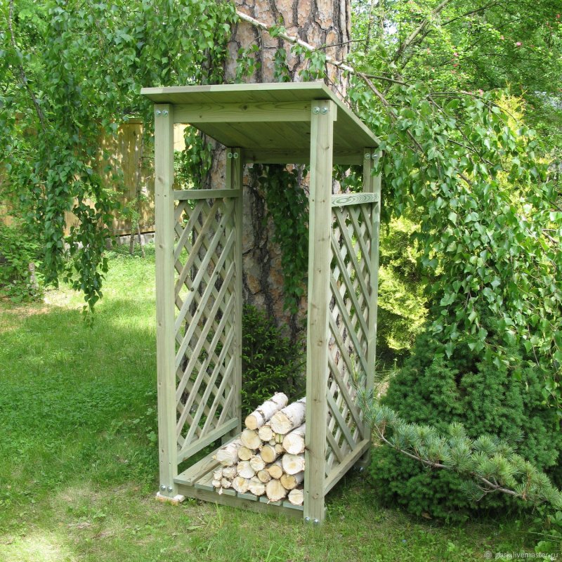 Дровник уличный