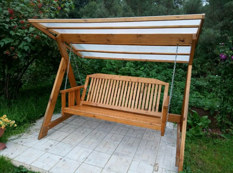 Садовые качели из дерева Floresta Wenge