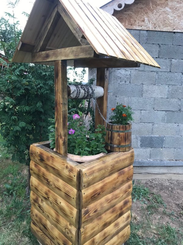 Колодец декоративный для сада