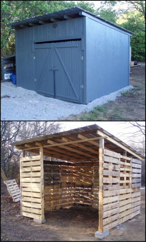 Сарай из поддонов