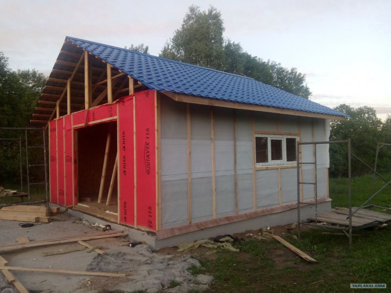 Строим каркасный гараж недорогой